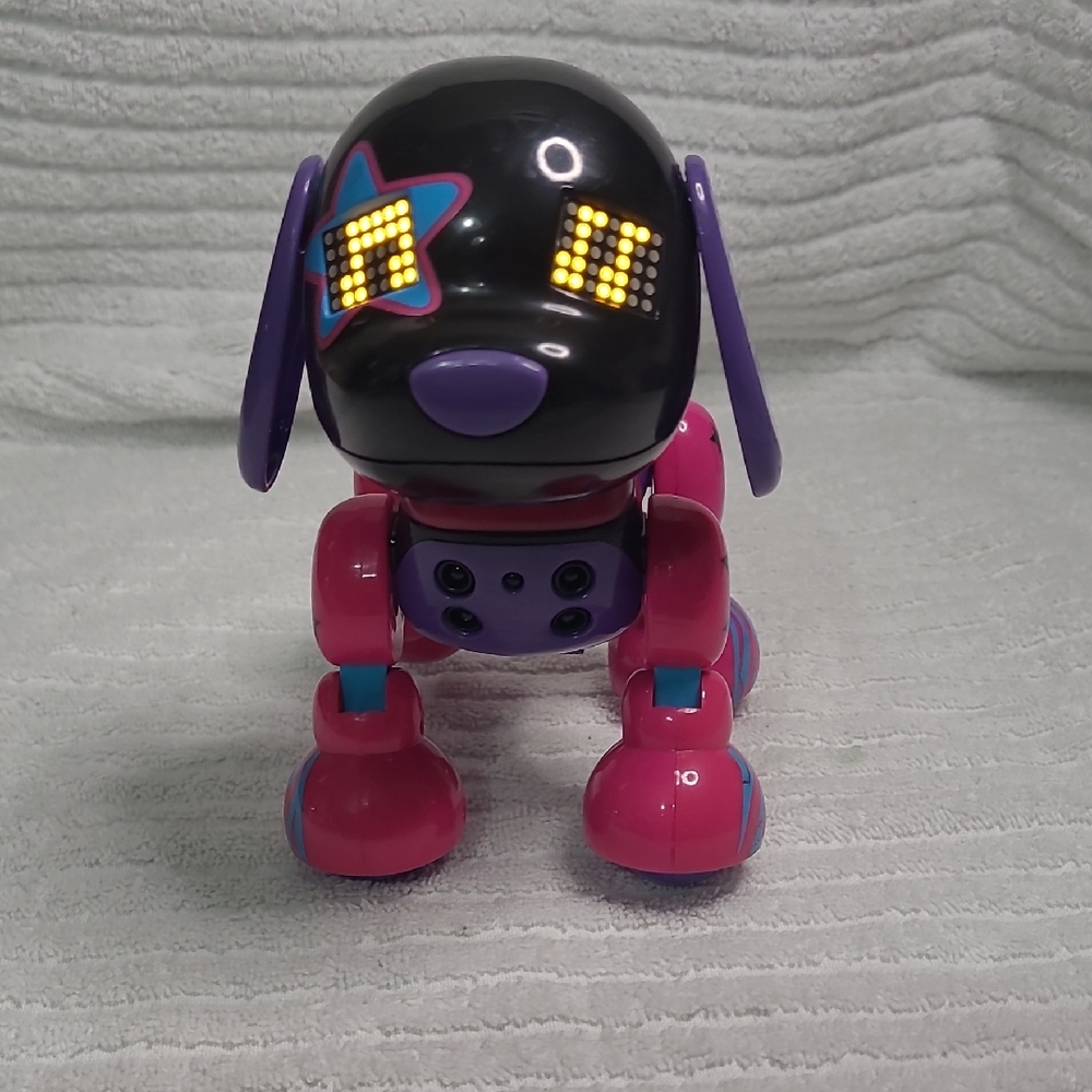 Spin Master Interactive Robot Dog LED Eyes Electronic Pink Puppy Toy
